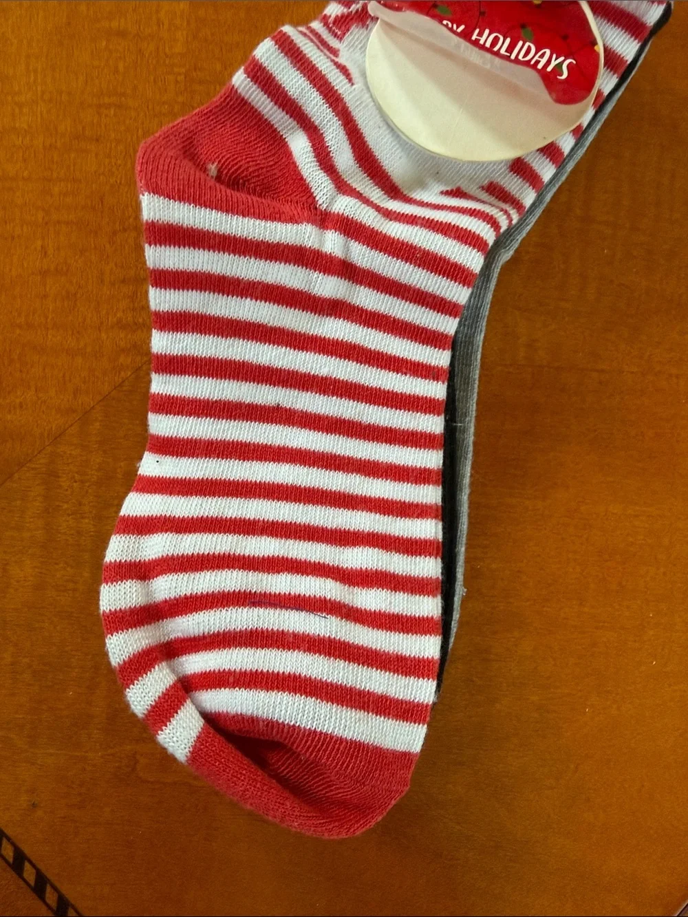 Unisex   Sock Pack of 3  - holidays  team Red Stripe, Black, Gray